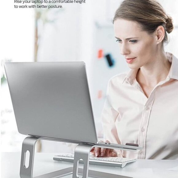 UNIVERSAL LAPTOP STAND RISER COMPATIBLE W/ DELL, HP, SAMSUNG, LENOVO, UP TO 16 - Picture 4 of 9